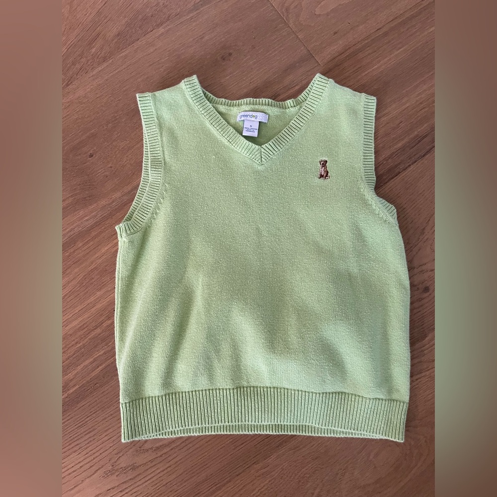 Lime Green Knit Vest